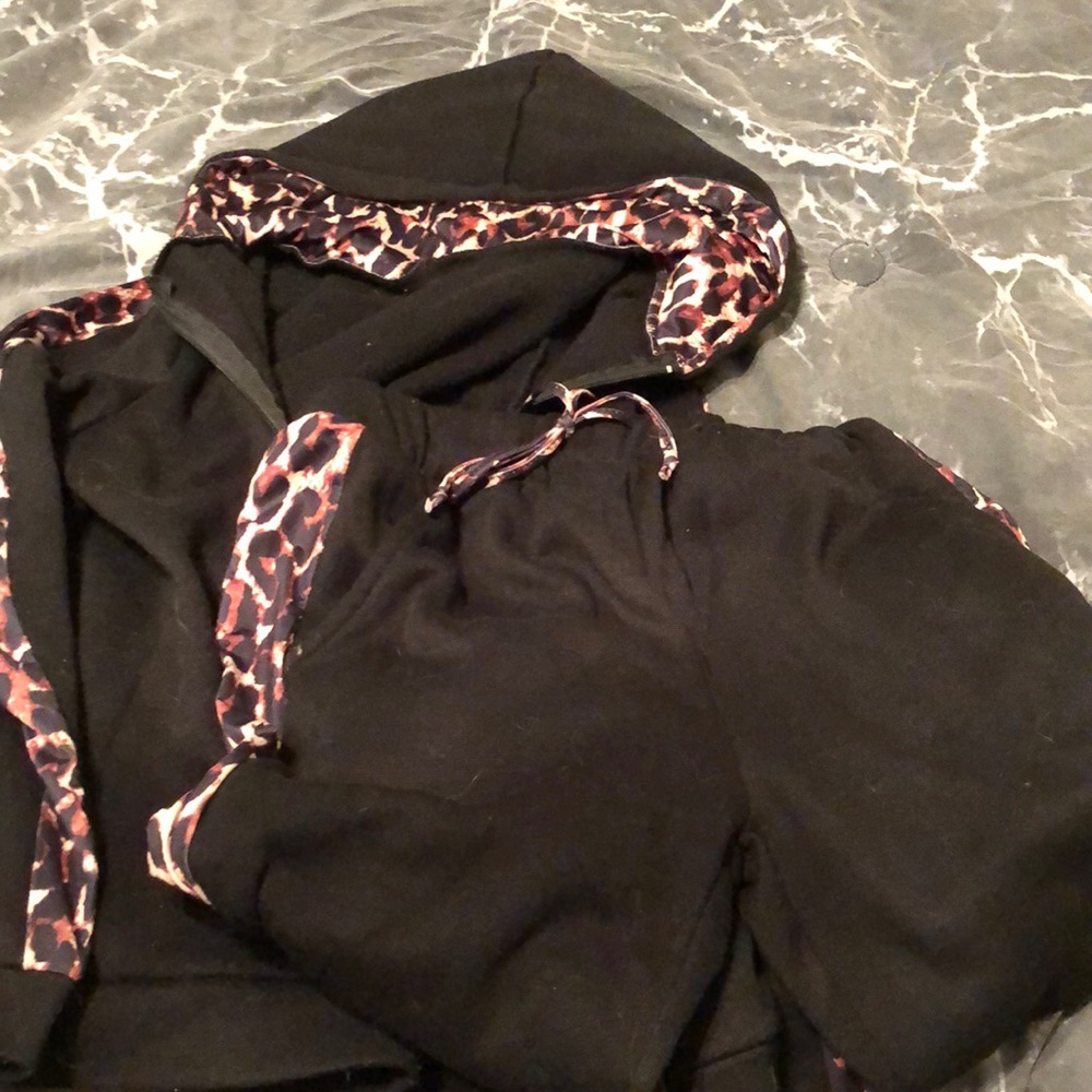 Leopard Print & Black Jogger Set - image 2